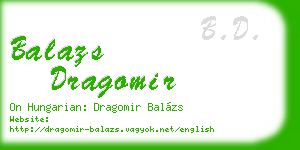 balazs dragomir business card
